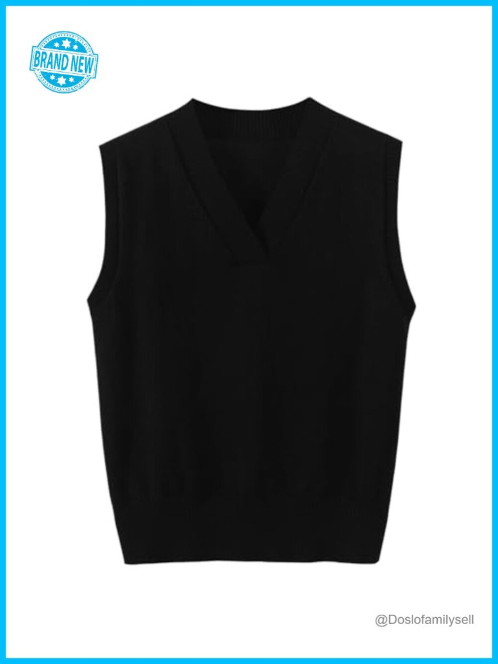 Women's V Neck Ribbed Knit Sweater Vest Sleeveless Lightweight Summer Tank Top